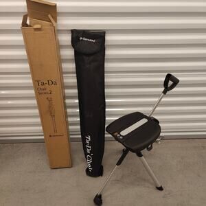 STEP2GOLD Ta-Da Chair Series 2, Portable Trekking Hiking Pole in Black, 34"